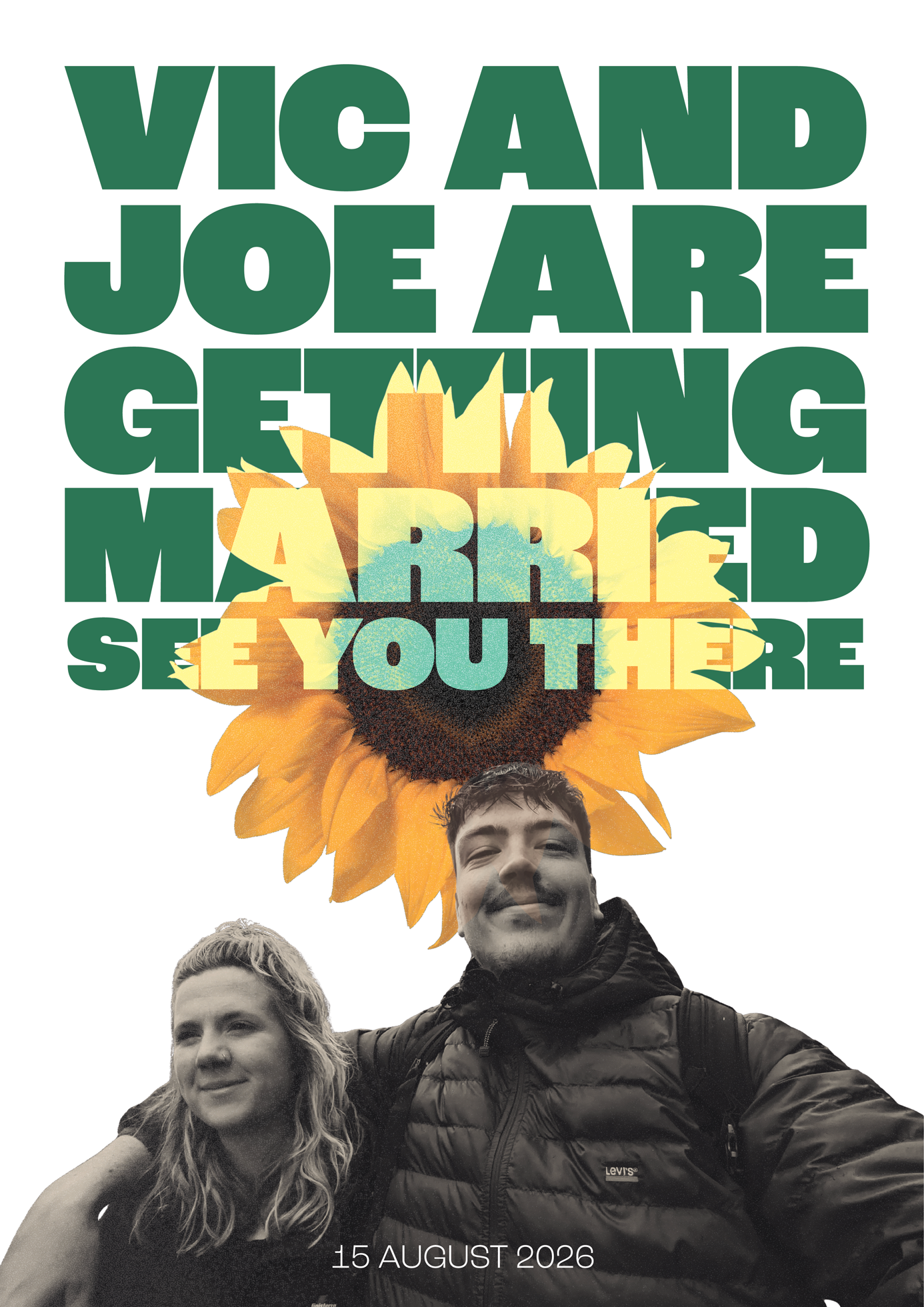 Vic and Joe are getting married - 15 August 2026